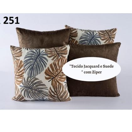 Imagem de Capa Almofada Decorativa Jacquard com Ziper 4 unidades