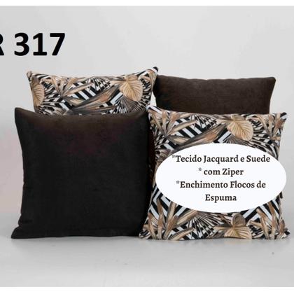 Imagem de Capa Almofada Decorativa Jacquard com Ziper 4 unidades