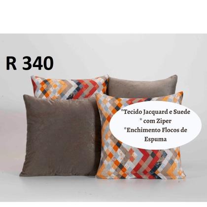Imagem de Capa Almofada Decorativa Jacquard com Ziper 4 unidades