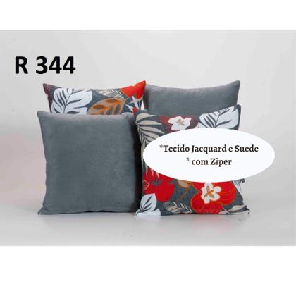 Imagem de Capa Almofada Decorativa Jacquard com Ziper 4 unidades