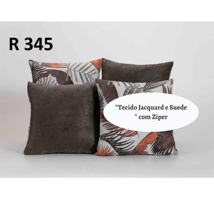 Imagem de Capa Almofada Decorativa Jacquard com Ziper 4 unidades