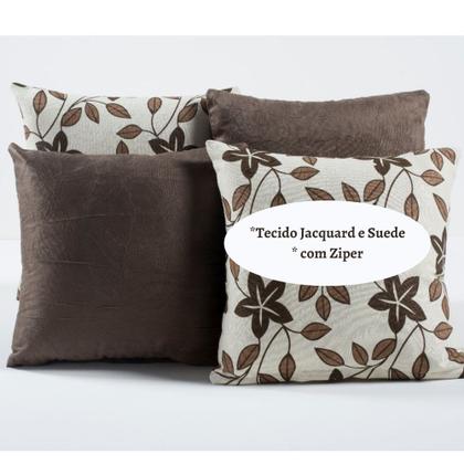 Imagem de Capa Almofada Decorativa Jacquard com Ziper 4 unidades