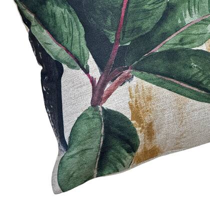 Imagem de Capa Almofada Linho Folha Ou Costela Planta Natureza 45x45