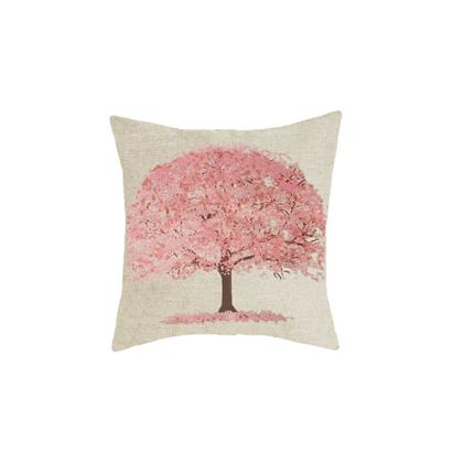Imagem de Capa Almofada para Sofa Arvore Rosa Bege 45cm Kit 2un