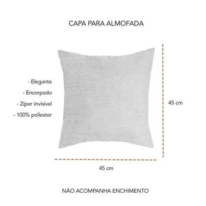 Imagem de Capa Almofada para Sofa Rosa Pink Bege Encorpado 45cm