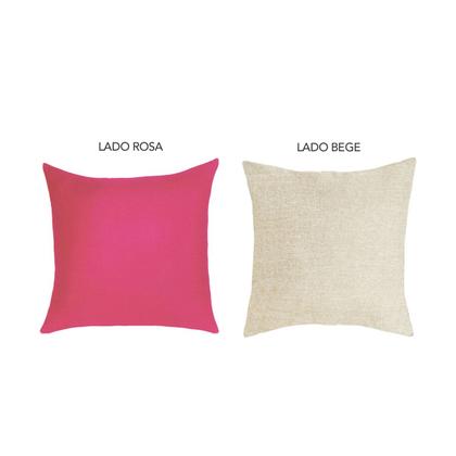 Imagem de Capa Almofada para Sofa Rosa Pink Bege Encorpado 45cm