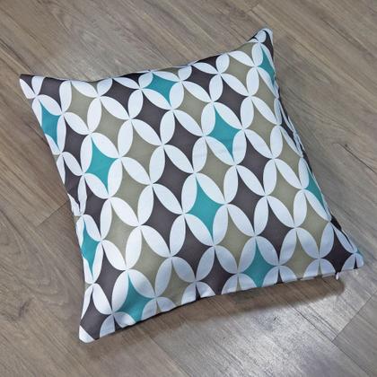 Imagem de Capa Almofada Triângulos e Geométricas Sarja Decoração Sala 45x45