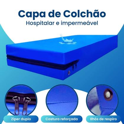 Imagem de Capa Anti Alérgica Impermeável Hospitalar Colchão Solteiro