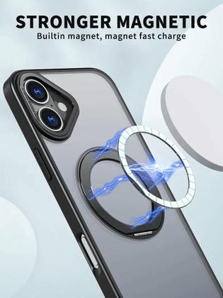 Imagem de Capa Anti Impacto Anel Magsafe Compatível Com iPhone 16  Pelicula 9D
