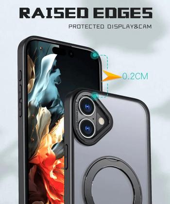 Imagem de Capa Anti Impacto Anel Magsafe Compatível Com iPhone 16  Pelicula 9D