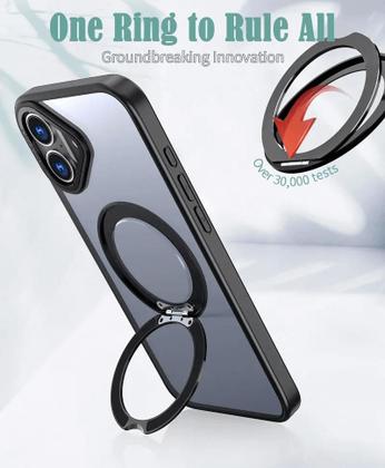 Imagem de Capa Anti Impacto Anel Magsafe Compatível Com iPhone 16  Pelicula 9D