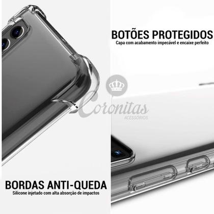 Imagem de Capa Anti Impacto Transparente + Capinha Corações Compatível iPhone 13 Pro Max