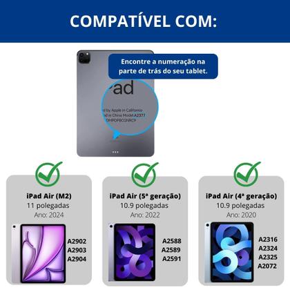 Imagem de Capa anti queda para iPad Air M2 11 2024 + caneta + película