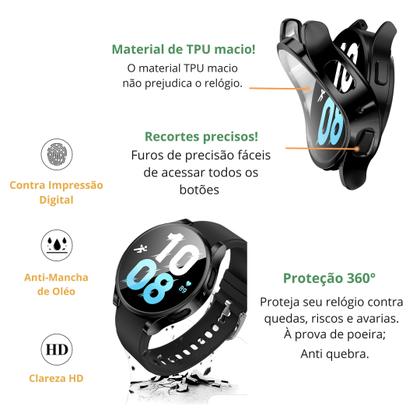 Imagem de Capa Anti-Risco 360 Silicone Para Galaxy Watch 5 40mm R905