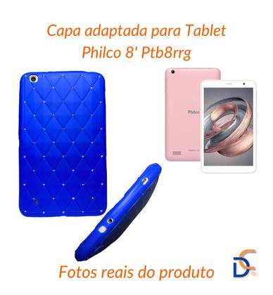 Imagem de Capa Antiqueda emborrachada + Película proteção p/ Tablet PTB8RRG PTB8RSG