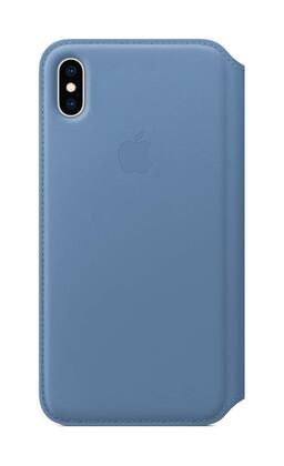 Capa Apple iPhone Xs Max em couro Folio azul centáurea - Capinha