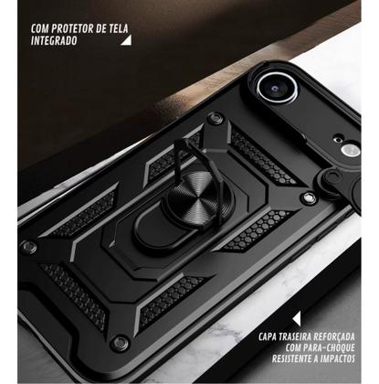 Imagem de Capa Armor Militar iPhone 17, 17 Pro, 17 Air, 17 Pro Max Anti Choque Blindada Suporte Anel 360 e Imã