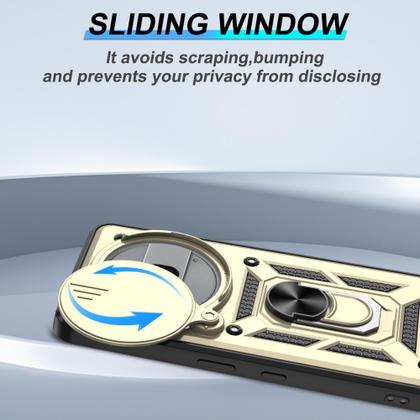 Imagem de Capa ATUMP Nothing Phone 3a Pro com capa de câmera e suporte