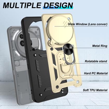Imagem de Capa ATUMP Nothing Phone 3a Pro com capa de câmera e suporte