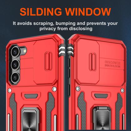 Imagem de Capa ATUMP para Galaxy S23, 6,1", vermelha, à prova de choque, 360