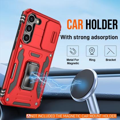 Imagem de Capa ATUMP para Galaxy S23, 6,1", vermelha, à prova de choque, 360