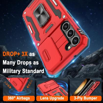 Imagem de Capa ATUMP para Galaxy S23, 6,1", vermelha, à prova de choque, 360