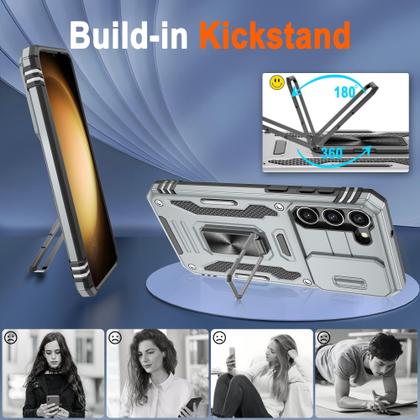 Imagem de Capa ATUMP para Galaxy S23 de 6,1 polegadas à prova de choque, cinza