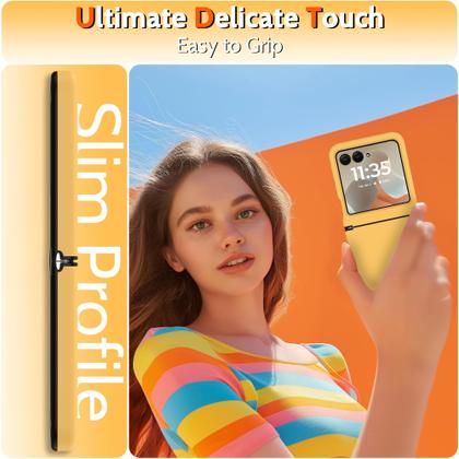 Imagem de Capa ATUMP para Motorola Razr 2024/2025 com proteção de dobradiça, laranja