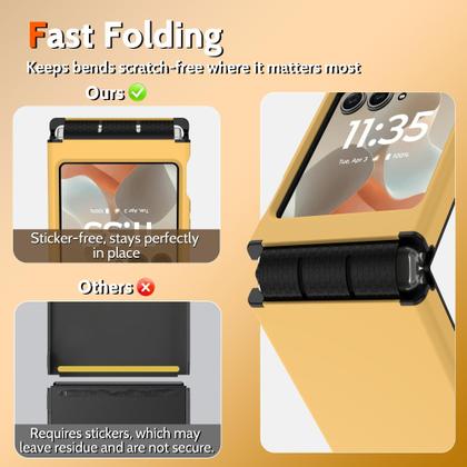 Imagem de Capa ATUMP para Motorola Razr 2024/2025 com proteção de dobradiça, laranja