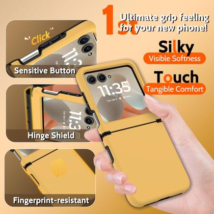 Imagem de Capa ATUMP para Motorola Razr 2024/2025 com proteção de dobradiça, laranja