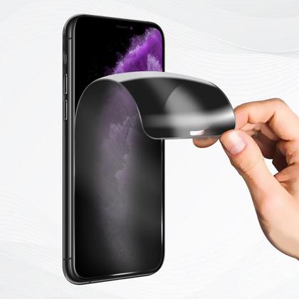 Imagem de Capa Aveludada Preta + Película De Hydrogel Privacidade Compatível Para Galaxy S22 Ultra S908 6.8