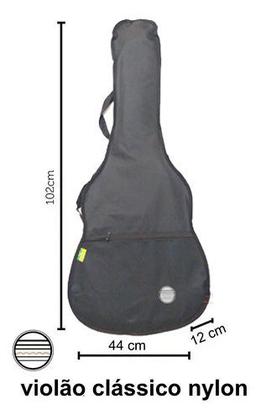 Imagem de Capa bag simples para violao classico nylon cor preta 8SP