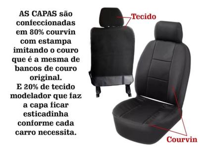 Imagem de capa banco carro couro preto+capa volante p ecosport 2005