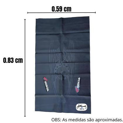 Imagem de Capa Banco Emborrachada Moto Fan Titan Start Bros 125/150/160 Logo Honda