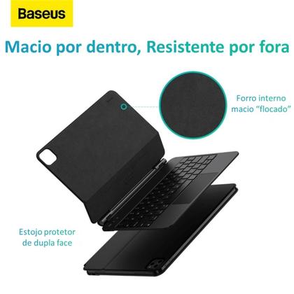 Imagem de Capa Baseus com Teclado para Tablet iOS Pro de 12,9 Polegadas - Branco