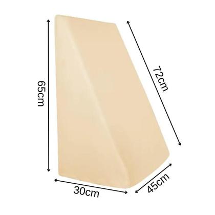 Imagem de Capa Bege para Travesseiro Triangular Suave Encosto 65cm X 45cm X 30cm Oxford 1 Und.