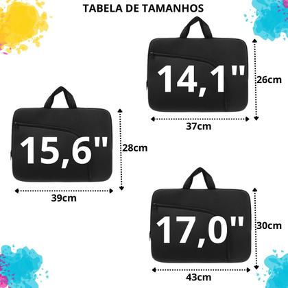 Imagem de Capa Bolsa Maleta De Notebook com Alça Reforçada e Compartimento Frontal para Acessórios Pratica Leve