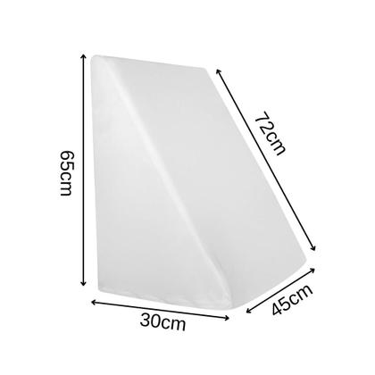 Imagem de Capa Branca para Travesseiro Triangular Suave Encosto 65cm X 45cm X 30cm Oxford 1 Und.