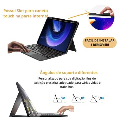 Imagem de capa c teclado Conexão Sem Fio para xiaomi pad 6 2023 11''