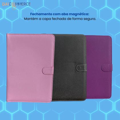Imagem de Capa c/Teclado Embutido para Tablet 10" Galaxy Tab A9+ Plus - Capa Protetora com Teclado Embutido