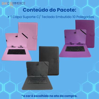 Imagem de Capa c/Teclado Embutido para Tablet 10" Galaxy Tab A9+ Plus - Capa Protetora com Teclado Embutido