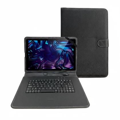 Imagem de Capa C/ Teclado Embutido Para Tablet Positivo Vision Tab 10 Preto