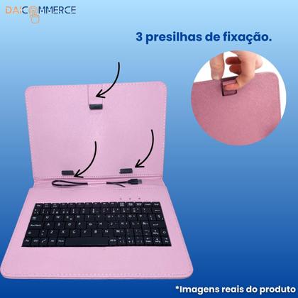 Imagem de Capa c/Teclado Integrado p/ Tablet 8" Multilaser M8 - Capa Protetora com Teclado