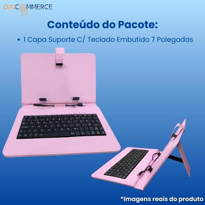 Imagem de Capa c/Teclado Integrado p/ Tablet 8" Multilaser M8 - Capa Protetora com Teclado