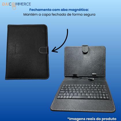 Imagem de Capa c/Teclado Integrado p/ Tablet 8" Multilaser M8 - Capa Protetora com Teclado