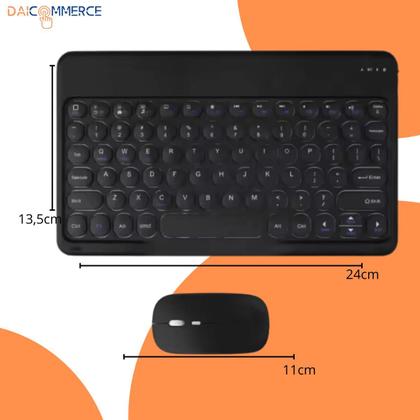 Imagem de Capa c/Teclado + Mouse Luva Case p/Tablet Galaxy Tab S6 Lite P610 P613 P615