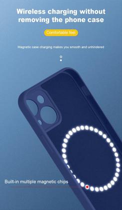 Imagem de Capa Capinha Anti Impacto Aveludada Magsafe Compativel com iPhone 14 Plus