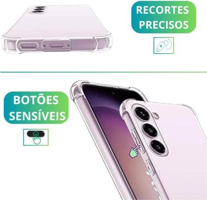 Imagem de Capa Capinha Anti Impacto e Película Premium 9D Cerâmica Compatível Com Samsung Galaxy A56 5G