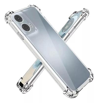 Imagem de Capa Capinha Anti Impacto Transparente e Película 3D Para Motorola Edge 50 Fusion 5G