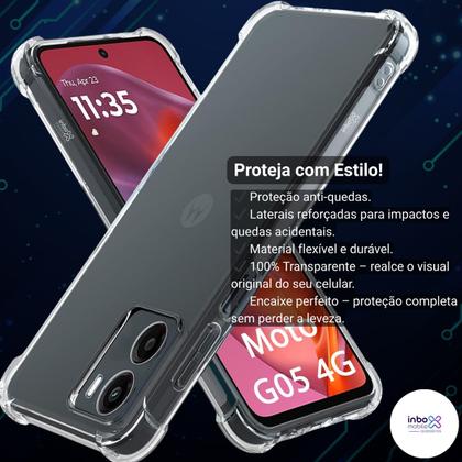 Imagem de Capa Capinha Anti Queda Para Motorola Moto G05 +pelicula 3d